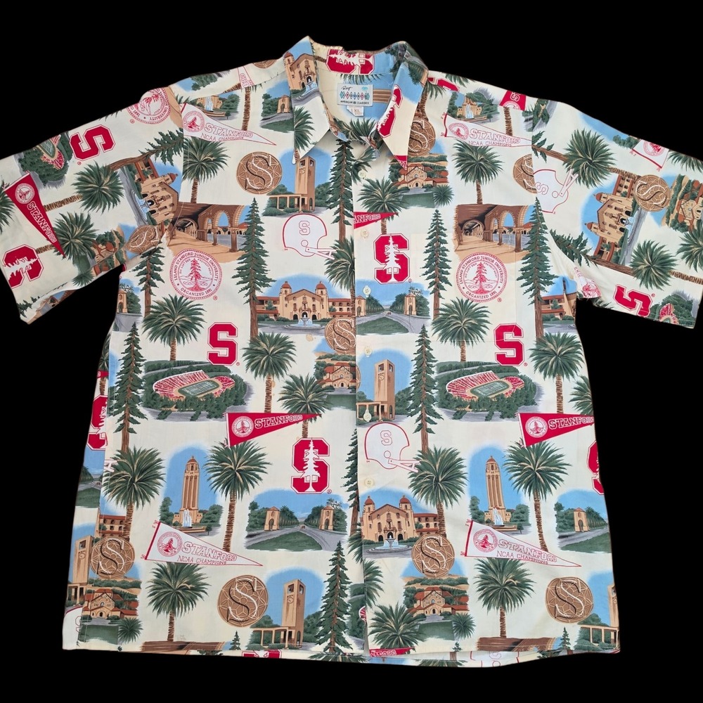 Reyn Spooner American Classic Stanford NCAA Champions Button-Up Shirt sz XL